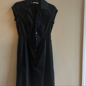 Banana Republic Black Midi Dress with Buttons